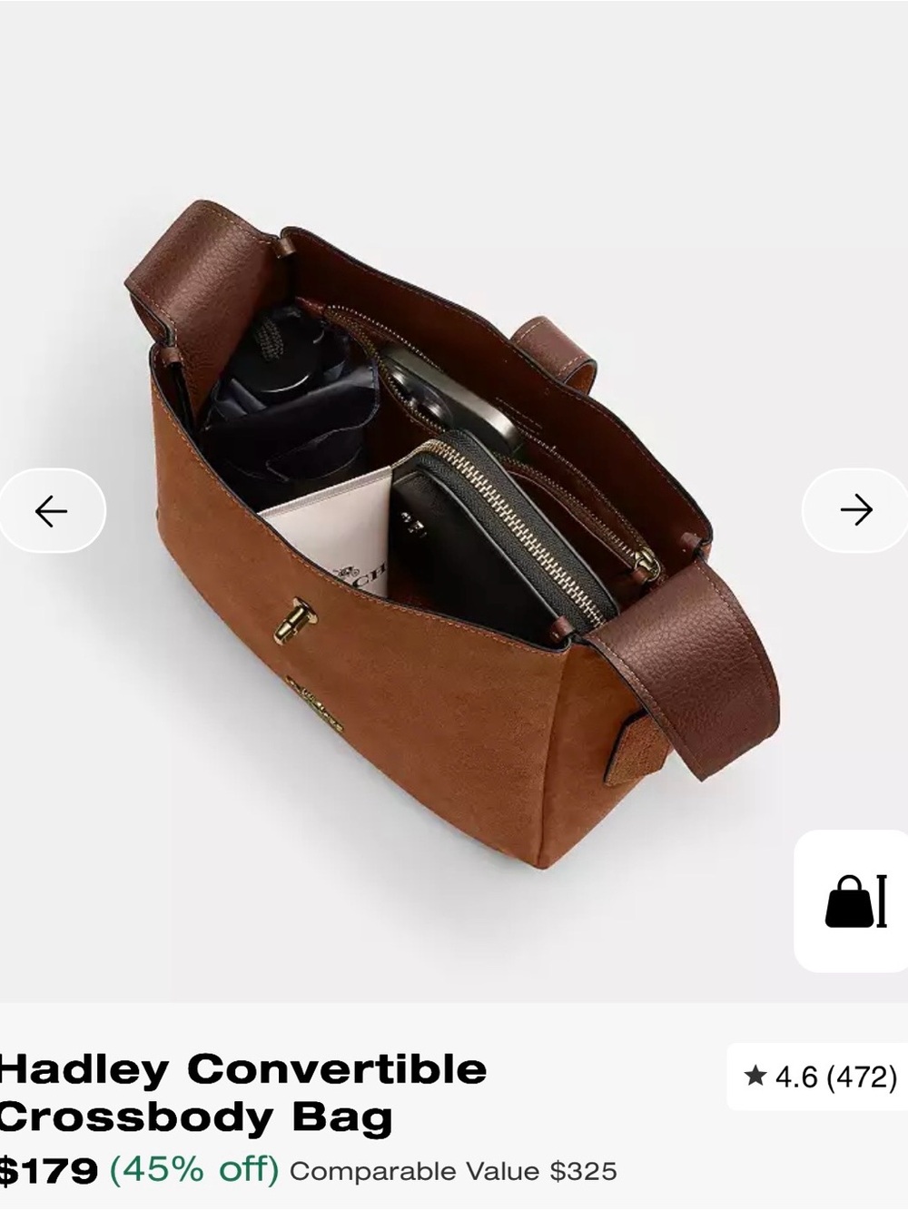 COACH Hadley Convertible Crossbody Bag - Picture 10 of 11